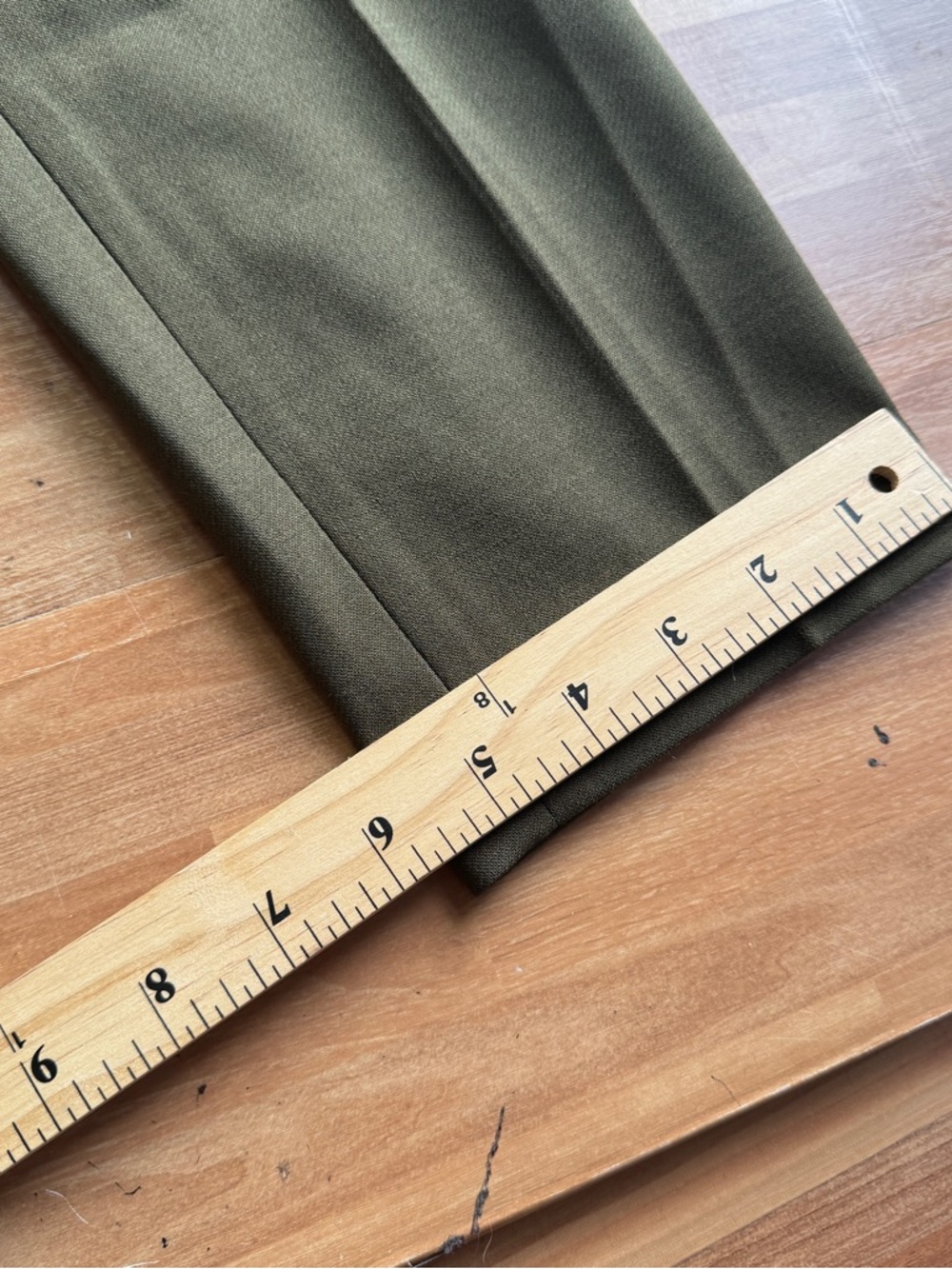 J. Crew martie wool slacks, army green, ankle pants, size 0 - Picture 5 of 12